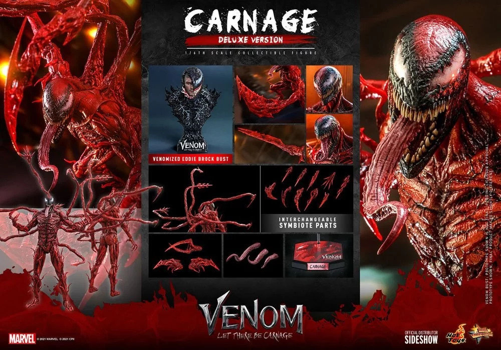 ハッピーくじ 【Marvel Venom & Carnage フィギュアセット】 白熱のバトルシーンが再現できるヴェノムとカーネイジのフィギュアも