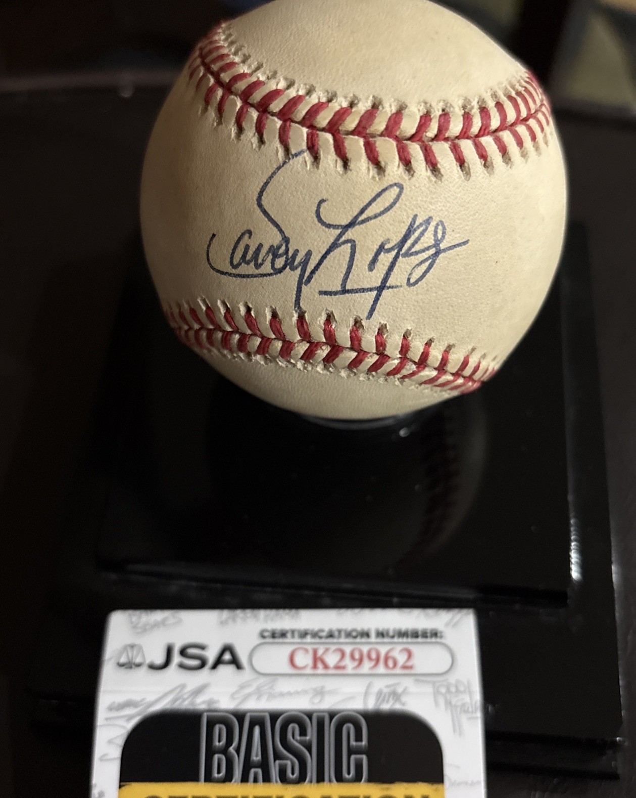 Davey Lopes Autographed Signed Los Angeles Dodgers Rawlings National League Baseball JSA COA L.A. Dodgers 