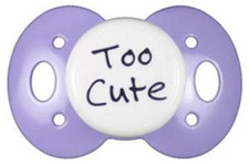 Lots to Say Baby "Too Cute" Baby Blue Pacifier