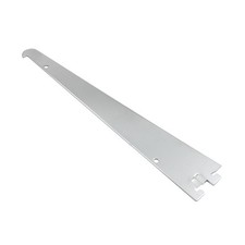 8 inch Chrome Metal Shelf Bracket for Slotted Standard - ½ inch slots 1 inch on