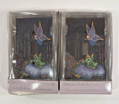 Light Switch Cover Randal Spangling Draglings Fantasy Switchplate Lot Of 2