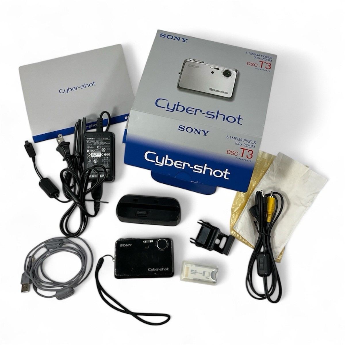 Sony Cyber-shot DSC-T3 5.1MP Digital Camera - Silver for sale