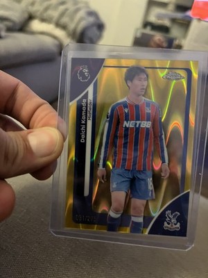 Daichi Kamada 2026 Topps Chrome EPL yellow RayWave /275 Crystal Palace Japan