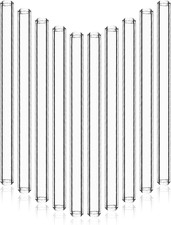8 Inch Long 10 Pieces Glass Borosilicate Blowing Tubes 12 Mm OD 2Mm Thick Wall T