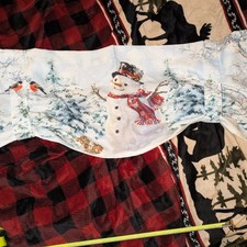 Snowman Valance, Gathered, New, 12x35