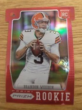 2012 Panini Prizm Brandon Weeden #205 Red Die-Cut Rookie RC Cleveland Browns