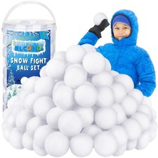 42 Pieces 2.8 Inch Kid Snow Fight Ball Indoor Artificial Snow Fight Ball Fake...