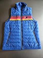 Aviator Nation Blue 4 Stripe Vest Men Size Medium Made In USA