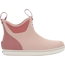 XTRATUF Blush Pink Ankle Deck Boots for Women - Waterproof Non-slip Footwear