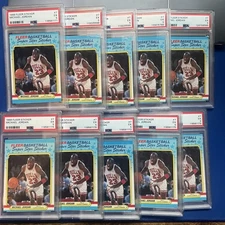 10x - 1988-89 Fleer Michael Jordan Sticker #7 Lot All Graded Chicago Bulls PSA 5