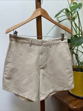 Gap Mens Linen-Blend Shorts in Beige