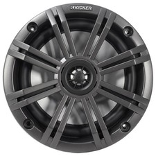 KICKER 45KM654 KM65 6.5 Marine Speakers 390W Pair Charcoal White Grills