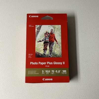 Canon Inkjet Photo Paper Plus Glossy II 2 4x6 100 Sheets - New - Sealed Box