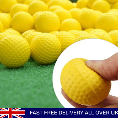 10 Stück gelbe PU-Schaum Golfbälle Schwamm elastisch Indoor Outdoor Praxis Training