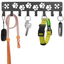 Key Holder Wall Mount  Dog Leash Holder for Wall, Metal Key Rack with 8 Hook...