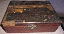 VINTAGE WOOD CIGAR BOX AURELIA BILTMORE 1910s1920s ? ESTATE STAINED VARNISHED
