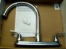 High Arc 10" Gooseneck Faucet Dual Handle Less Spray - Kitchen Bar Sink NEW 