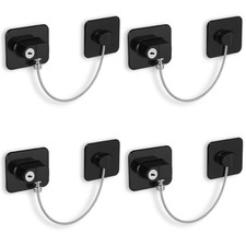 Fridge Lock with Key, Safety Lock for Refrigerator, Cabinet, Drawer, Window  ...