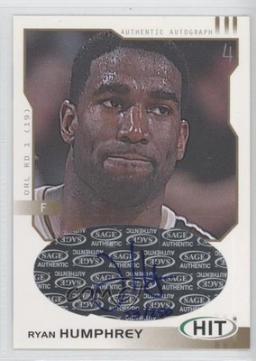 2002-03 SAGE Hit Gold Auto 53/250 Ryan Humphrey #H8 Rookie Auto RC 0a1