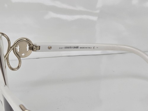 Roberto Cavalli GIANNUTRI 1063 21G White Cat Eye Brown Gradient 54mm Sunglasses - Picture 6 of 11