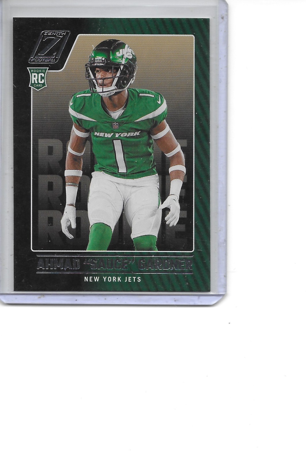 2022 Zenith Ahmad Gardner Rookie New York Jets Football Card #128