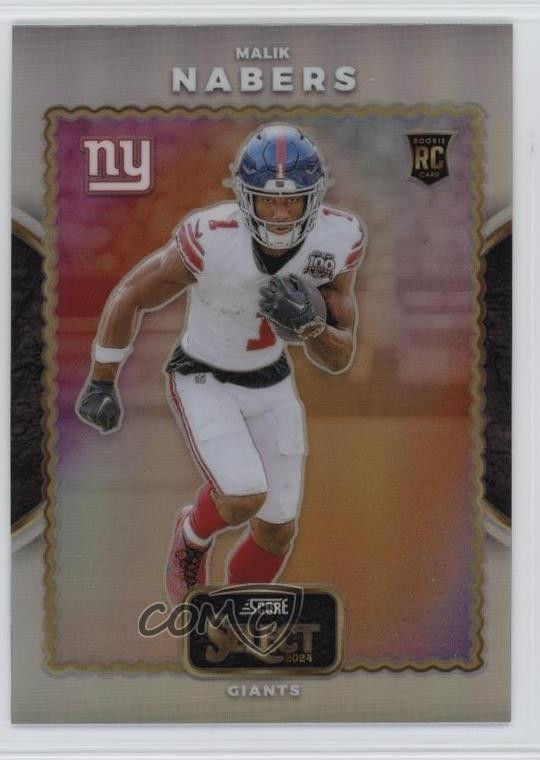 2024 Panini Select Score Select Throwback Silver Prizm Malik Nabers #24 1op5