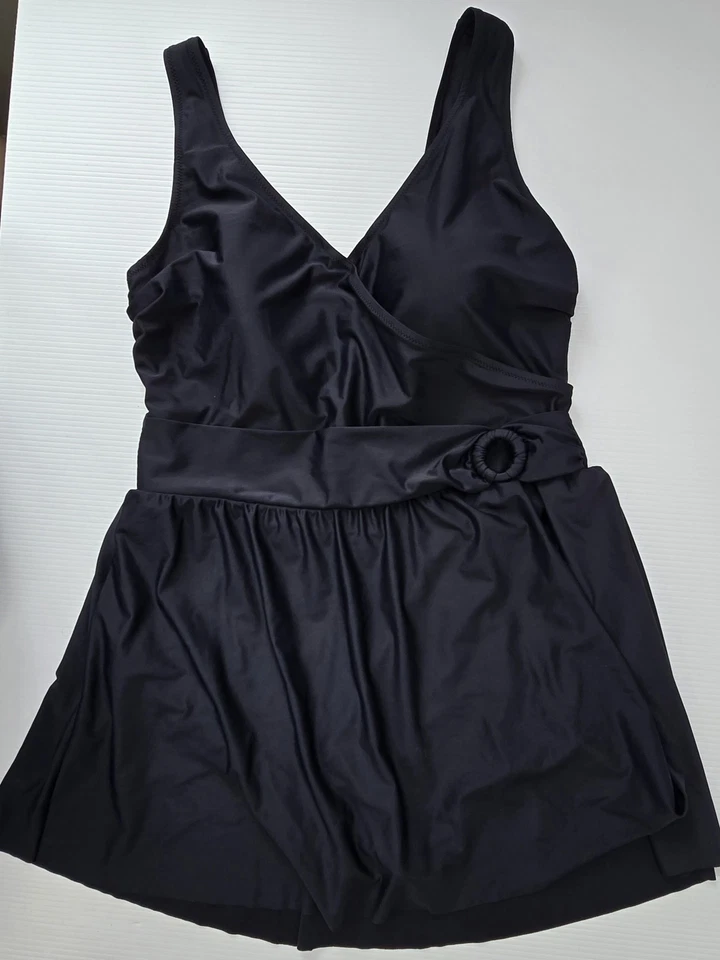 ELEMENTS Talla 20 Vestido de Baño de Una Pieza Negro Traje de Baño Togs Pieza Completa Bañistas  Foto 3 de 4