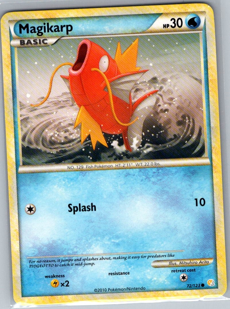 Magikarp 72/123 Non Holo HeartGold SoulSilver - Pokemon Card - NM