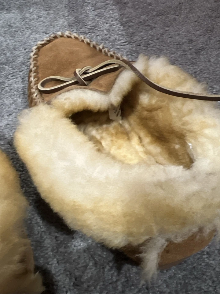 L.L. Mocassins femininos Bean tamanho 8 médio Wicked Good pele de carneiro - Imagem 4 de 4