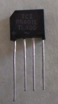 DIODE BRIDGE, 50 PIV, 4AMP , LOW LEAKAGE FROM TAITRON, PART- TL400 NEW OLD STOCK