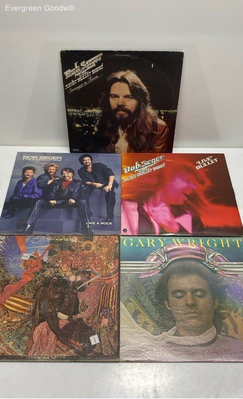 Lot of 5 Vinyl Records Bob Seger Santana