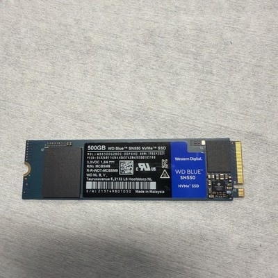 Western Digital Blue SN550 NVMe 500GB, Internal M.2 2280 (WDS500G2B0C) SSD