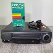 Emerson EV598 VCR Video Cassette Recorder Player 4 Head VHS Tested Coaxial Cable