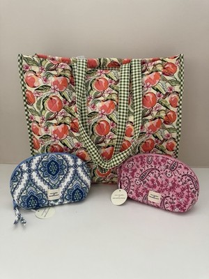 Vera Bradley x Bath & Body Works Peach Blossom Nectar Gift Set Tote Bag Bundle