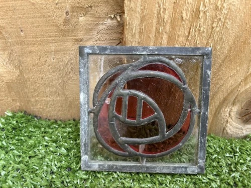 SUPERB 19thC CHARLES RENNIE MACKINTOSH STAINED GLASS & LEADED PANEL c1890s