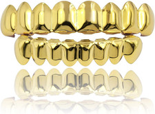 Grillz Gold Grills For Your Teeth Fake Teeth 18k Gold Plated Iced Out 8 Top Teet Grillz Gold Grills For Your Teeth Fake Teeth 18k Gold Plated Iced Out 8 Top Teet