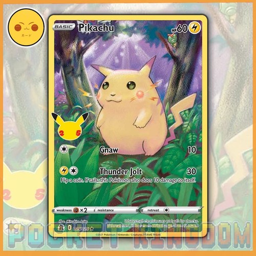 Pikachu 005/025 Pokémon TCG Holo Rare Promo Pokemon 25th Anniversary -NM- 
