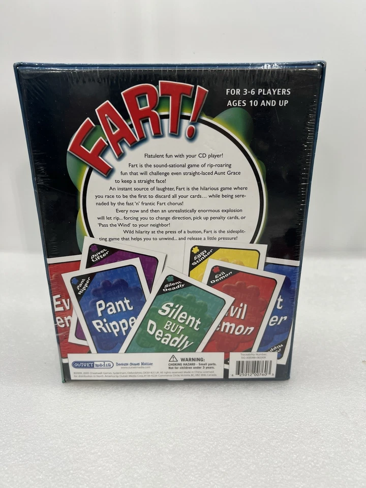 Pedo! The Fast & Flatulent Card Game 2009 Nuevo Precintado con CD de Efectos de Sonido Foto 2 de 2