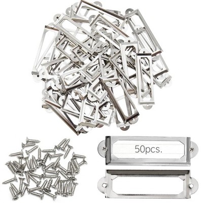 Ruidee 50x Metall Etikettenhalter 60x17mm für Möbel &