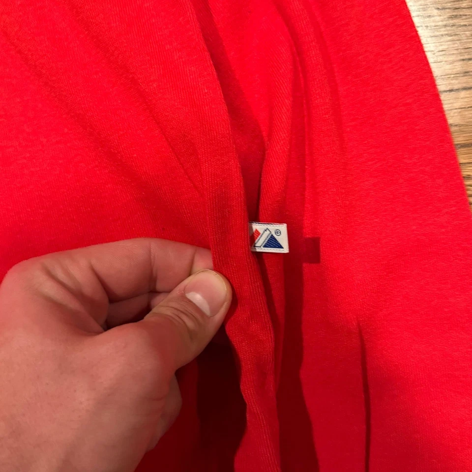 Camisa roja manga larga cuello alto Majestic Cincinnati Reds XL vintage años 80 Foto 2 de 4