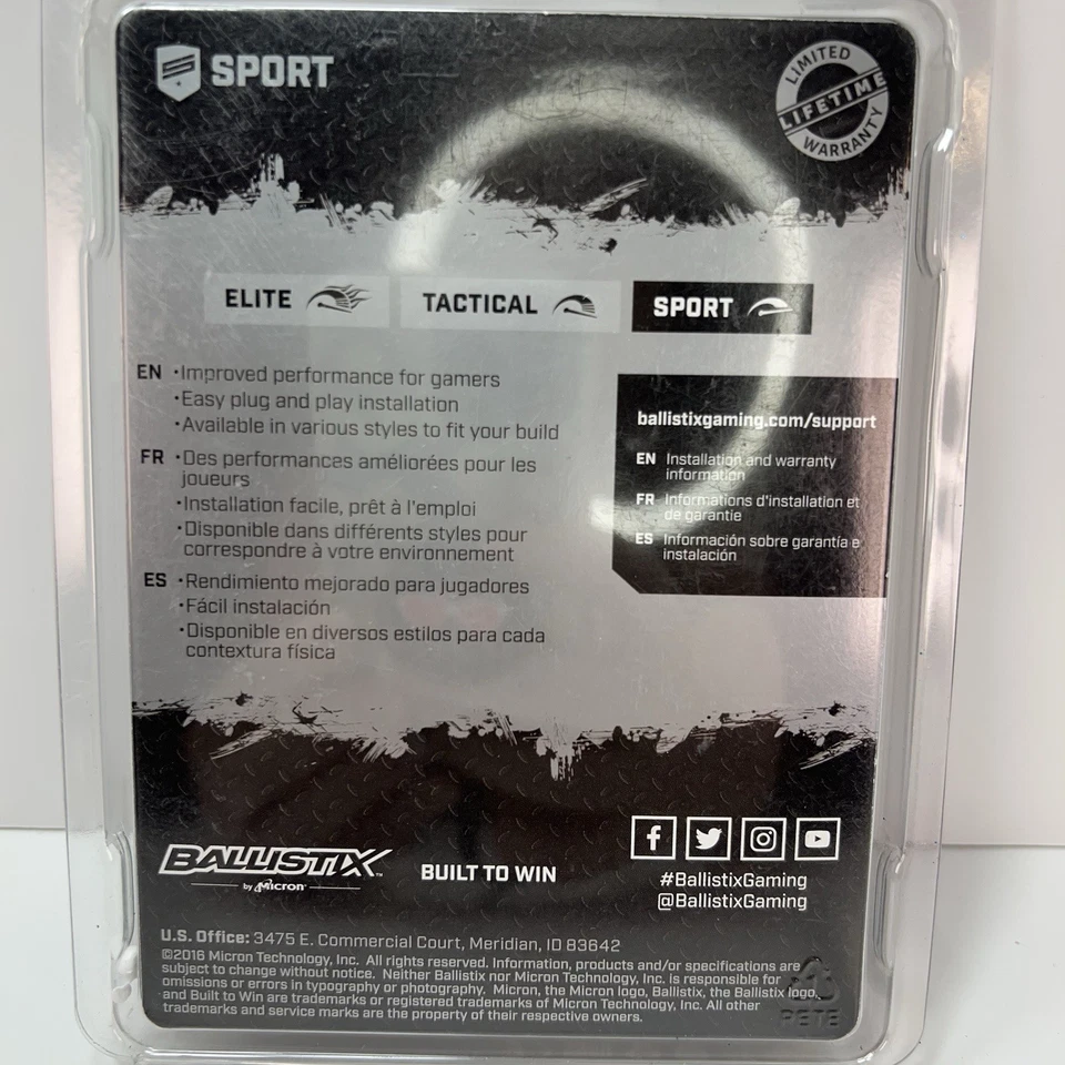 BALLISTIX SPORT GAMING MEMORY 8GB KIT (2 X 4 GB) DDR3 - 16001.5V - Image 3 of 4