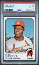 1973 Topps #190 Bob Gibson PSA 8 nmmt Cardinals