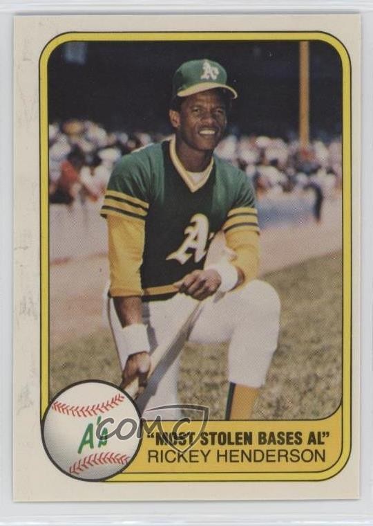 1981 Fleer Rickey Henderson #351 HOF 0d22