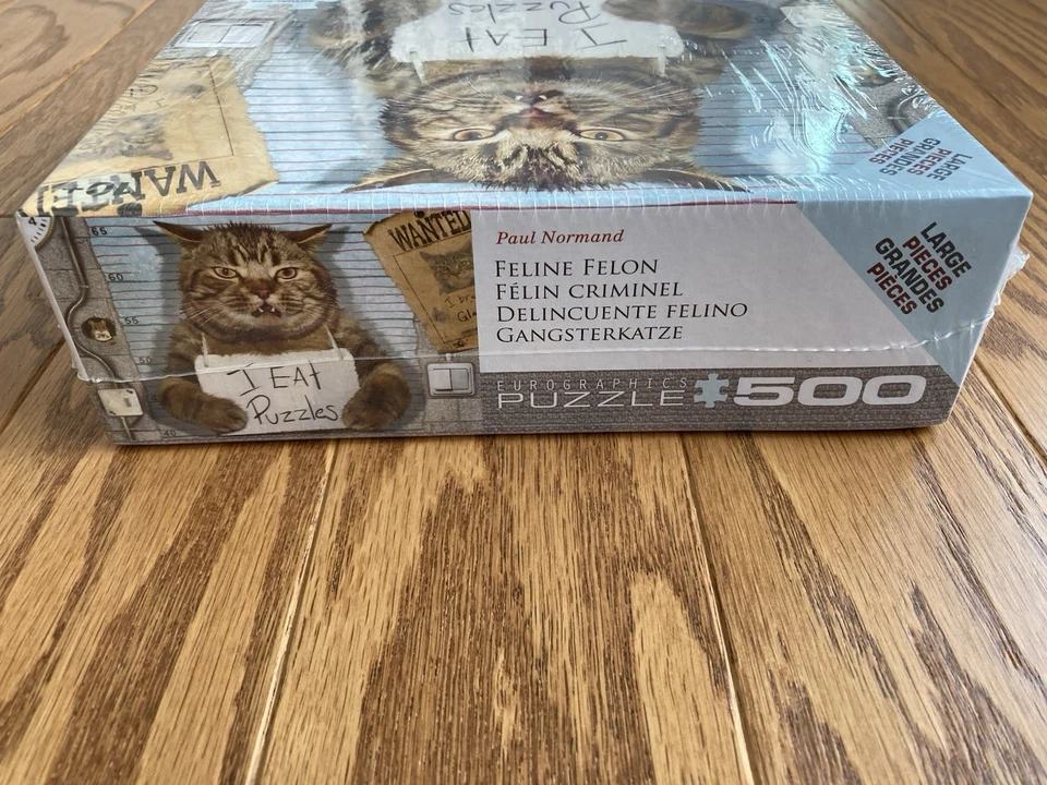 Eurographics Feline Felon 500 Piece Jigsaw Puzzle Cats Paul Normand Brand New - Image 4 of 4