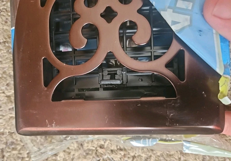 4 Rejillas Decorativas Colección Clásica 4”x12” Piso Registro Ventilación NOS Latón Chapado Foto 3 de 4