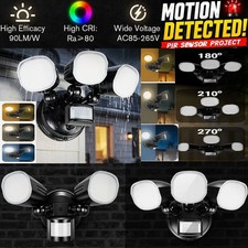 3 Color LED Motion Sensor Security Light 10000LM 100W IP54 Outdoor Floodlight