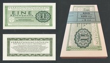 GERMANY 1 Reichsmark gem UNC 15-09-1944 from original BUNDLE !!!