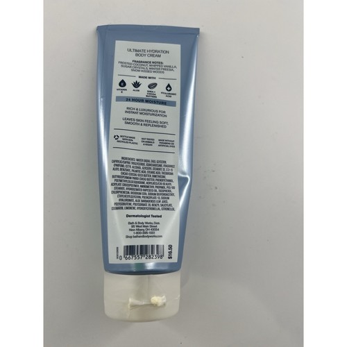 Bath and Body Works Frosted Coconut Snowball Body Cream 8 oz Hydration 85% Full - Picture 2 of 2