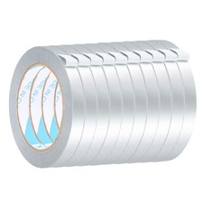 10 Pcs 1/2" x 98.4 Yd Poly Bag Sealing Tape, Silver Grey