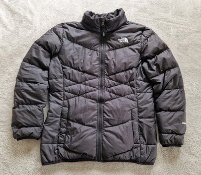 The North Face 550 Mädchen Puffer Jacke Schwarz XL Y2K Mantel Full Zip Langarm 
